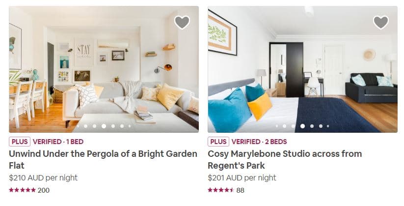 Airbnb styling examples