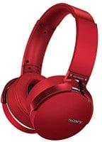 Red Sony headphones