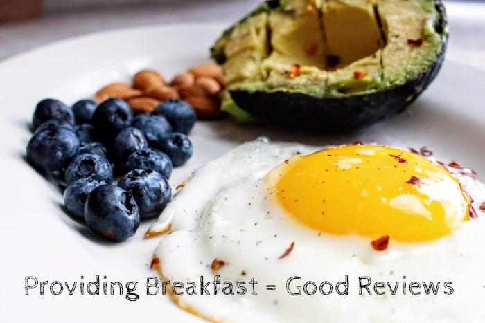 Free breakfast good Airbnb reviews