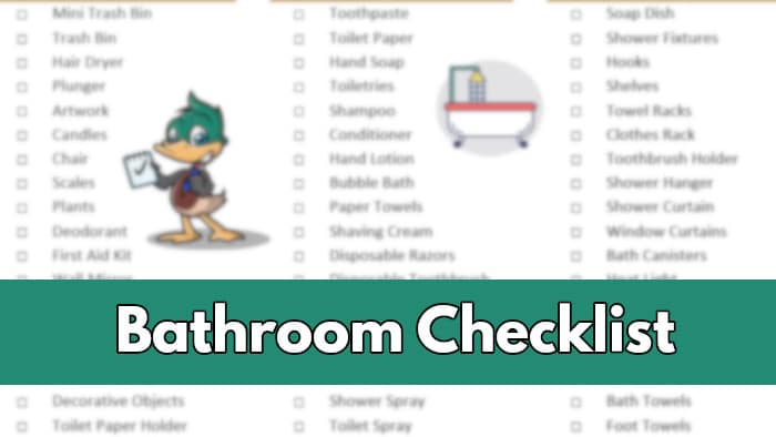 Bathroom Checklist