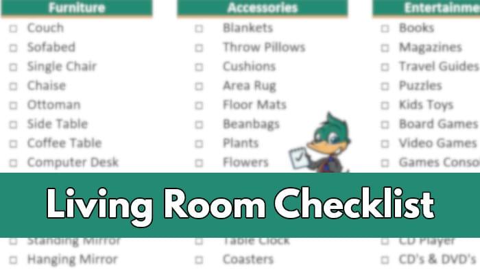 Living Room Checklist