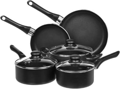 budget 8 piece cookware pots and pans set