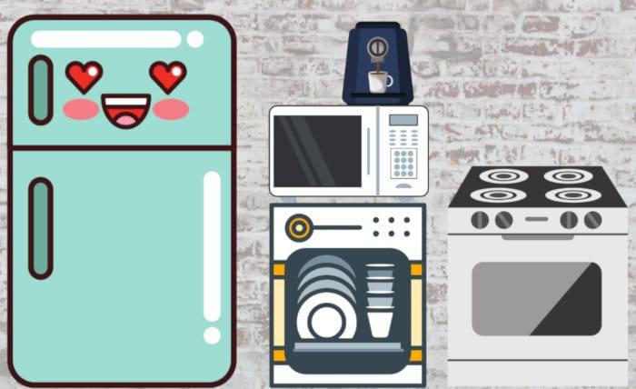 Airbnb kitchen appliances graphic