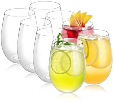 8 piece drinking glass set