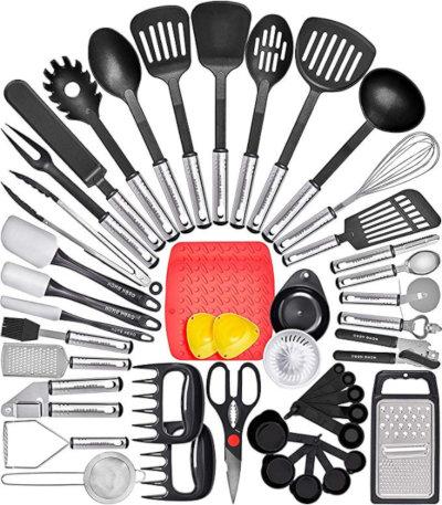 44 piece nylon cooking utensils set