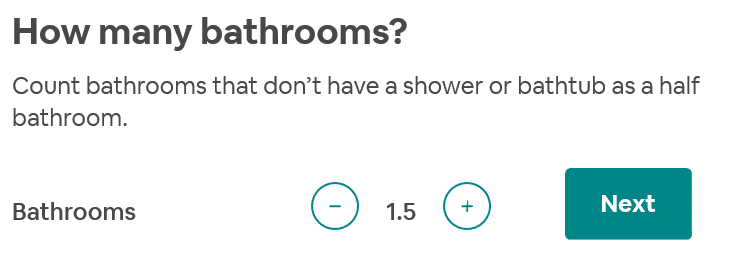 How many bathrooms in your Airbnb?