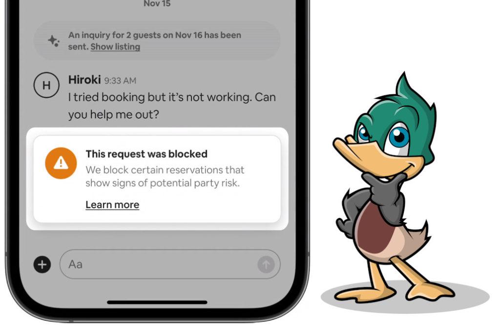Airbnb reservation screening technology